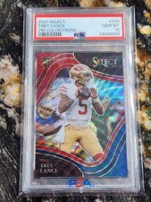 2021 Trey Lance RC #345 Field Level Tri-color Prizm Psa 10 Gem Mint #44/75!