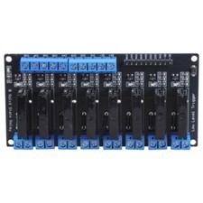 8 Channel 5V 12V 24V Solid Relays Module Board High/Low Level Triggering