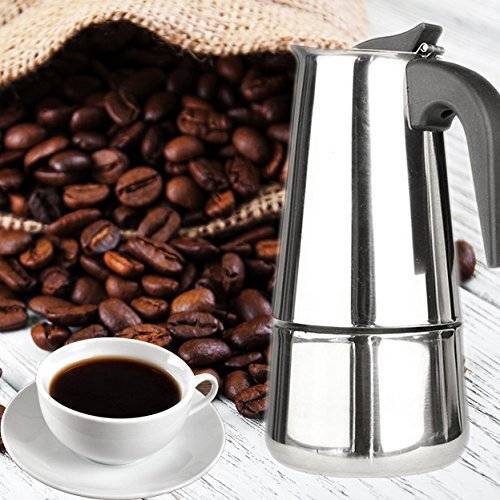 2 Cup/100ml Stainless Steel Moka Espresso Latte Percolator Stove Top Coffee M... - Picture 2 of 5