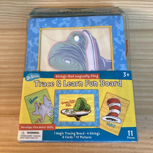Dr Seuss Trace & Learn Fun Boards NWT Cat In The Hat, Horton & Green Eggs In Ham