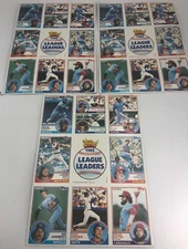 (3)x 1982 1983 Topps Baseball League Leaders Trading Card Uncut Sheet Panel Lot