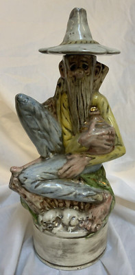 Vintage Albertas Molds Hand Painted Liquor Decanter Old Hillbilly 1970 s