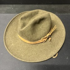 Bailey Morgan Lite Felt Crushable Wool Hat Olive Brown Color USA Made XS EUC