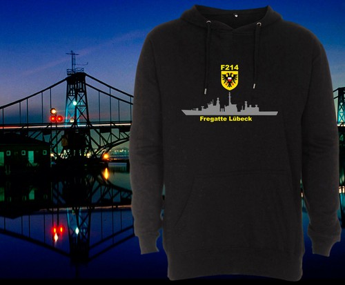 Marine#1 F 214, Fregatte Lübeck, F214, F-214, Shirt, Polo, Hoody, bis 6XL - Picture 11 of 11