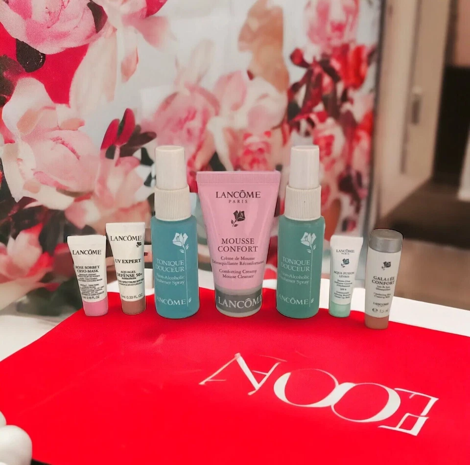 Lote Lancome: Milk Comfort - Bálsamo labial Aqua Fusion - Leche limpiadora - Mascarilla refrescante Foto 3 de 4