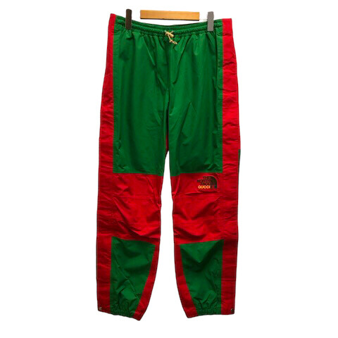Gucci x The North Face Nylon Track Pants Logo Embroidery XL Green 