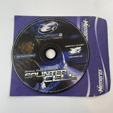 Gameshark 2 PS2 Version 3 Official Cheat Codes Splinter Cell Disc Only Not Testd