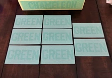 The Chameleon | 'Green' Code Cards, Complete Set | Extra/Replacement Game Pieces