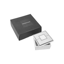 Cofanetto BORBONESE Quadrato Con Motivo E Dettagli Cromati