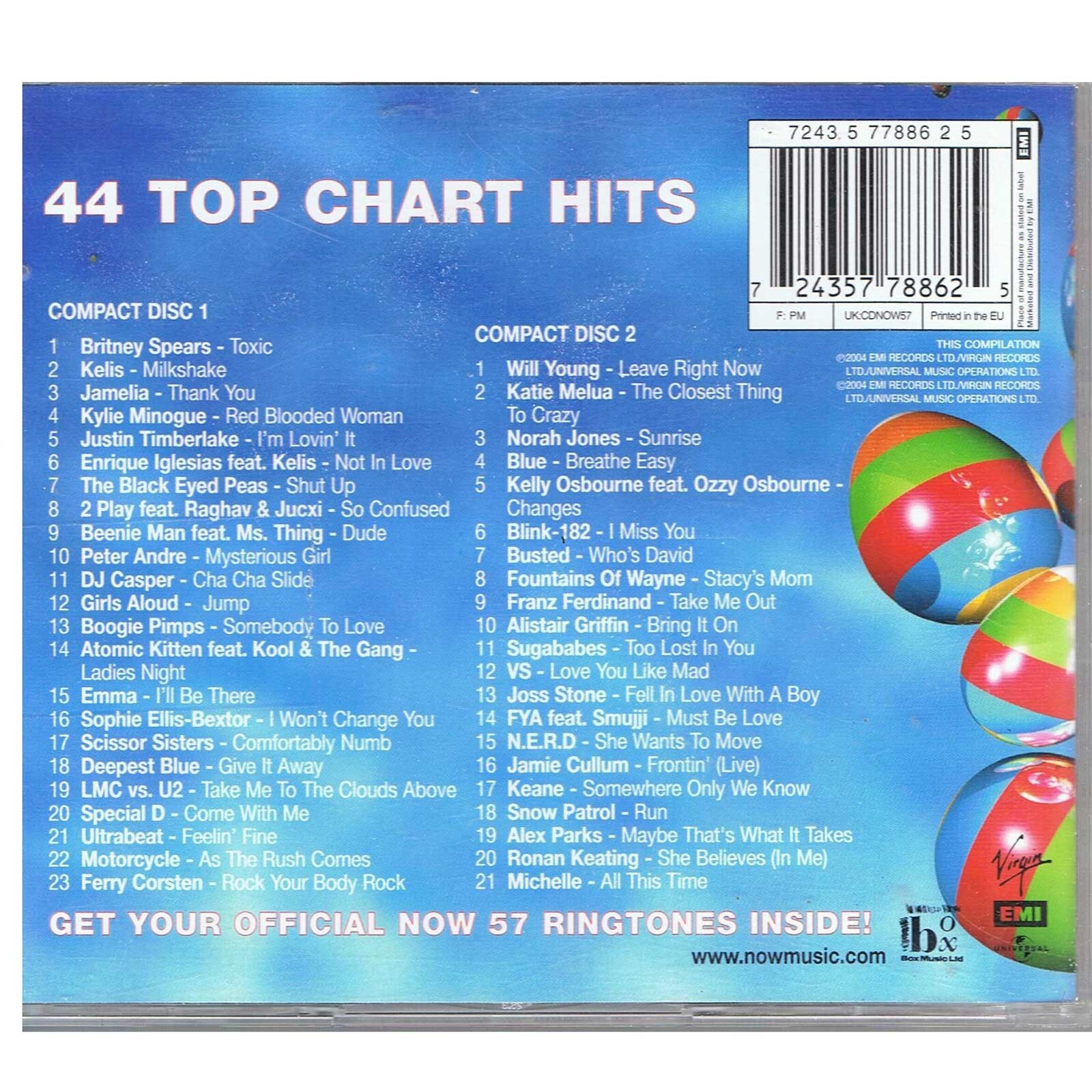 Various Artists - Now That's What I Call Music Vol.57 (double CD) USED ...