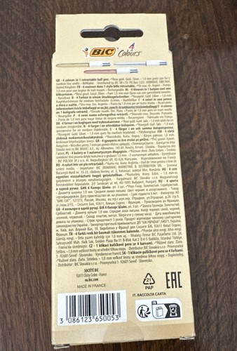 BIC Lot de 3 stylos à bille Rose Gold et Silver 4 couleurs - Photo 2/2