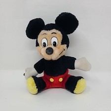 Vintage Mickey Mouse 8" Seated Plush Disneyland Walt Disney World Parks 90's