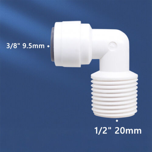 1/4" 3/8" Push Fit Connector Elbow Male Adapter RO System Water Filter Fitting - Picture 17 of 17