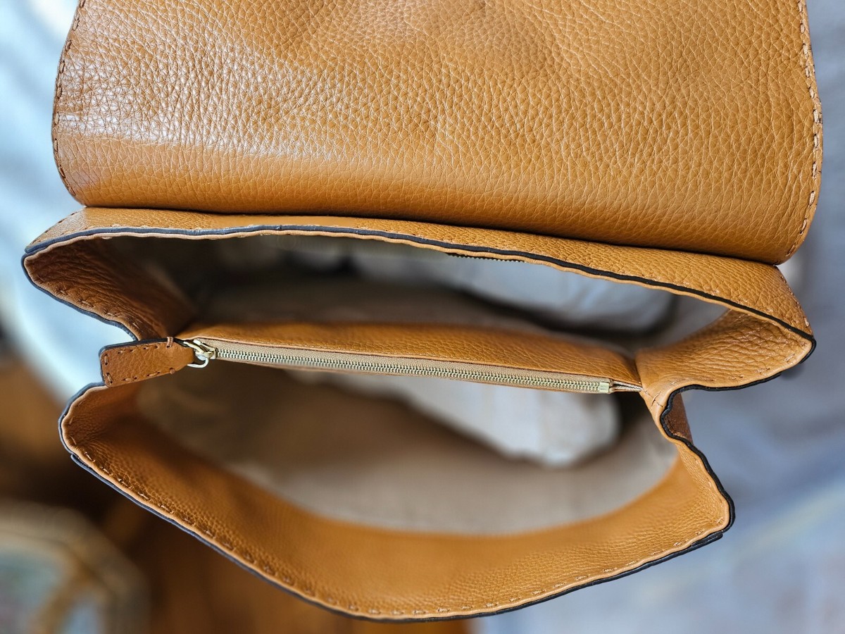 NEW $3K FENDI Large Selleria Linda Bag, orange brown | eBay NEW $3K FENDI Large Selleria Linda Bag, orange brown | eBay