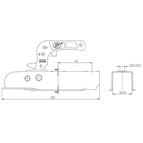 22x11.00-8 Knobby Atv Quad Anhänger Set Räder Achsen Hitch Tragfähigkeit 310kgs - Bild 9 von 9