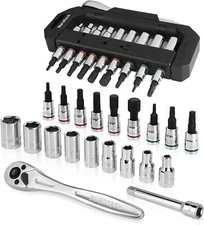 DURATECH 1/4" Drive Socket Set 20 Pieces S2 alloy steel Ratchet Wrench Sets NEW