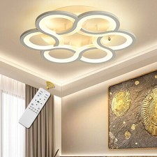 Plafoniera moderna 43W LED dimmerabile bianca per luce soggiorno camera da letto
