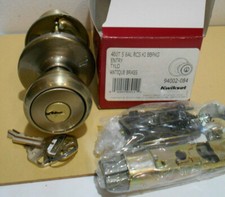 Kwikset Door Knob Lock Entry Tylo Antique Bra...