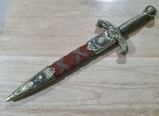 Excalibur Camelot King Arthur Medieval Knight 15 3/4" Steel Sword Knife Dagger