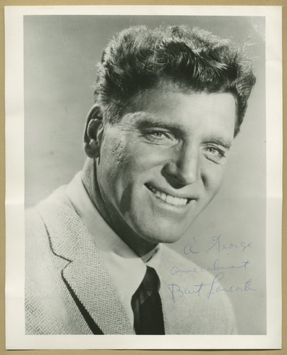 Burt Lancaster (1913-1994) - Rara foto grande autentica firmata - Parigi anni 80 - COA