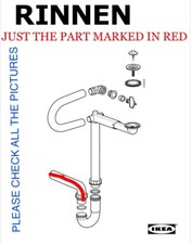 Ikea New Drain Plumbing PART RINNEN 13981 Bowl Sink Braviken, Odensvik