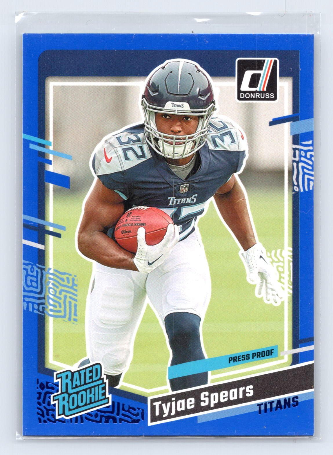 2023 Donruss #396 Tyjae Spears Press Proof Blue