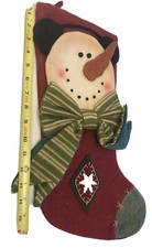 Hobby Lobby Inc.Christmas Stocking Snowman Appliqué Beads Embroidery