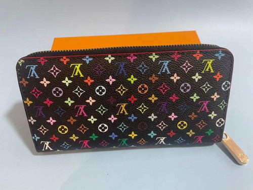 LOUIS VUITTON  Monogram Multicolor Takashi Murakami Zippy Long Wallet- Black