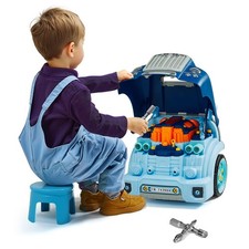 Engine Toy,60 Pieces,Kids Mechanic Car Repair Set w/Removable Parts,Lights and S