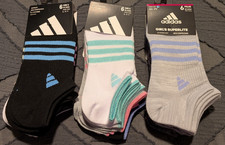 New Girls Adidas Superlite No show Socks 18 pairs sz Large 5Y - 7Y -5562