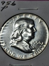 1956-P FRANKLIN PROOF HALF DOLLAR. HIGH RATING.