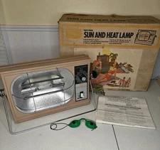 WORKING Vintage 1970s Sears Sun & Heat Table Tanning UV Lamp Light 299 70840