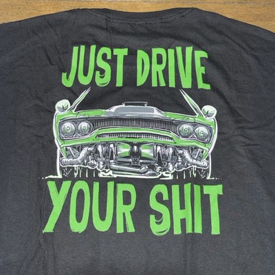 Vintage Look Drive Your Sh*t Sick Mag NHRA Funny Car Drag Racing Hot Rod 3XL NEW