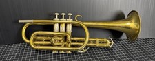 Bundy H&A Selmer Cornet Elkhart Indiana laiton brut SN40398 avec étui rigide