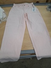 KBB by Kahlana Women's Mid-Rise Barrel Leg jeans Size 4 Pink NWT