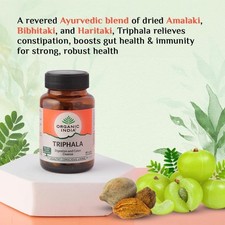 Organic India Triphala 180 Capsules for Immune System, Balanced Bowel, Digestion