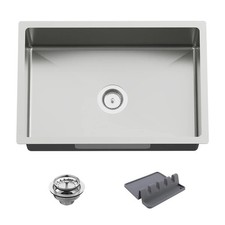 Koardink 27x18 Undermount Kitchen Bar Sink Stainless Steel Single Bowl Set