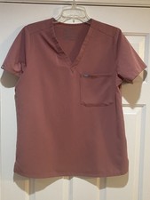FIGS Women's Technical Collection Catarina Rust One Pocket SS Top FW1000 Size M