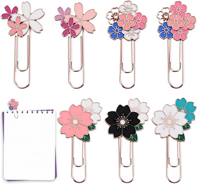 7 Stück Blumen Büroklammer Lesezeichen Clip Bookmark Lesezeichen Für Planer | Ni
