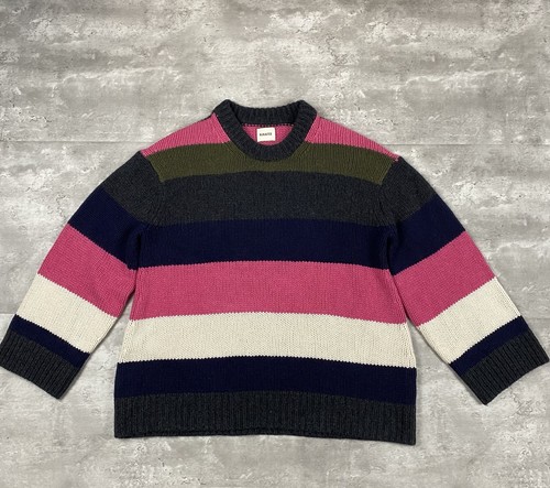 KHAITE cashmere knit sweater M  womens oversized stripe striped