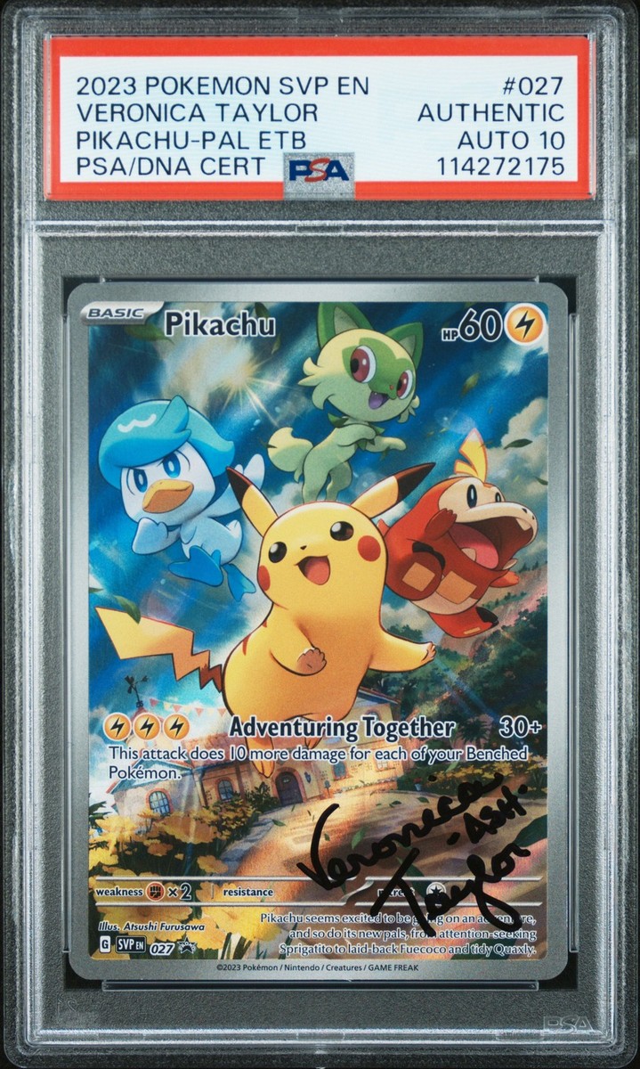 PSA 10 Pikachu #027 Veronica Taylor Autograph 2023 Promo 114272175