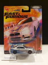 Hot Wheels Fast&Furious Nissan Skyline GT-R BNR34 Premium JDM #4/5 Real Riders 