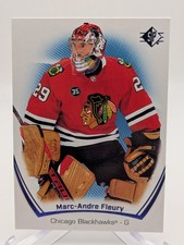 💥 2021-22 SP Hockey Blue Marc-Andre Fleury #23 Chicago Blackhawks Blue Foil