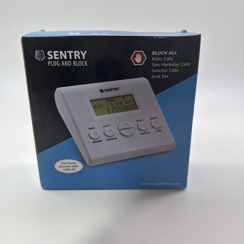 SENTRY Call Blocker CT-CID808 Plug and Block Robo Calls, Śmieci itp. - OTWARTE PUDEŁKO - Zdjęcie 14 z 16