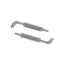 2x Lego Fahrzeug Auspuff Rohr neu-hell grau Ende flach Pin Loch 6044706 14682