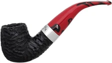 Peterson Dracula Rusticated XL90 Bent Billiard Tobacco Pipe Fishtail Stem- 3057K