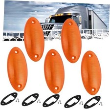5Pcs Cab Marker Roof Light Amber Lens Amber Light Top Lights Assembly