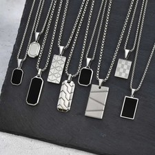 Vnox Dog Tag Necklace Men Boys Stainless Stee...