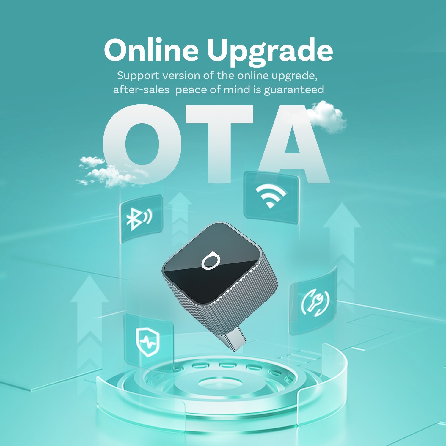 2in1 Ottocast Ultra Mini Slim Wireless CarPlay+Android Auto Adapter OTA USB Plug