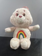Vintage Kenner 1983 Care Bears Pink Rainbow Cheer Bear 13 Plush